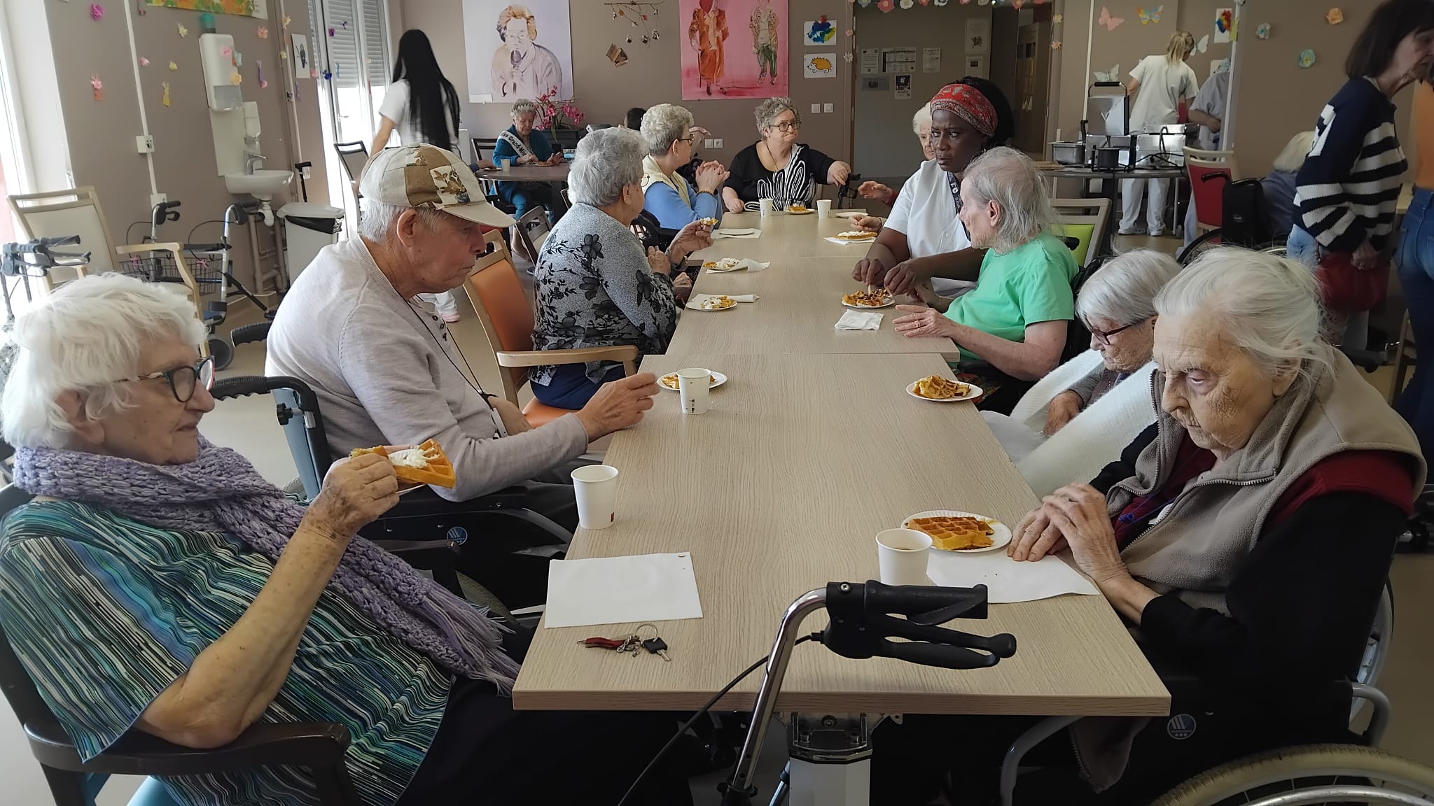 Cuisson et dégustation de gaufres aux Bégonias 20032026