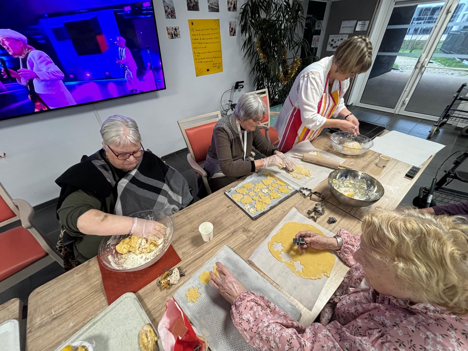 Préparation de sablé pour le marché de Noël du 7 décembre 2025