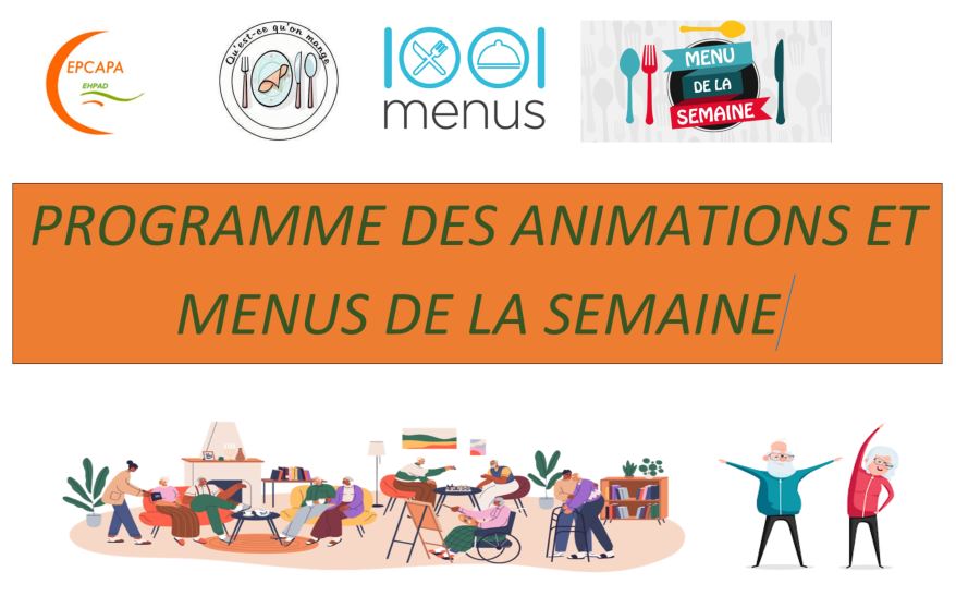 Menus et animations de la semaine du 24 au 30 mars 2025 - 240325